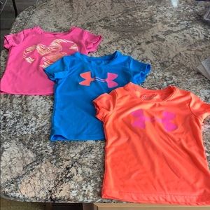 3 under armour Tees size 2T